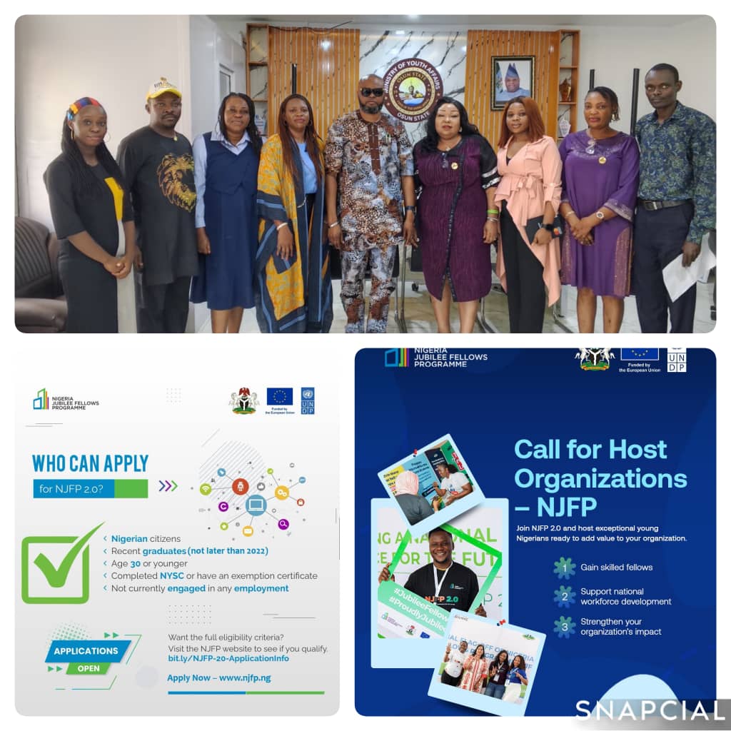 OSUN MINISTRY OF YOUTH AFFAIRS PARTNERS NJFP TO EXPAND JOB OPPORTUNITIES FOR YOUTH