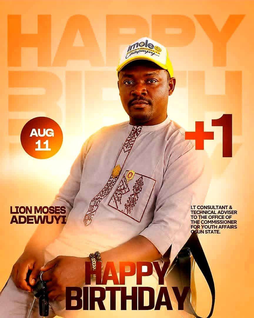 COMMISSIONER OLAGUNJU CELEBRATES TECHNICAL ASSISTANT, LION MOSES ADEWUYI, ON BIRTHDAY
